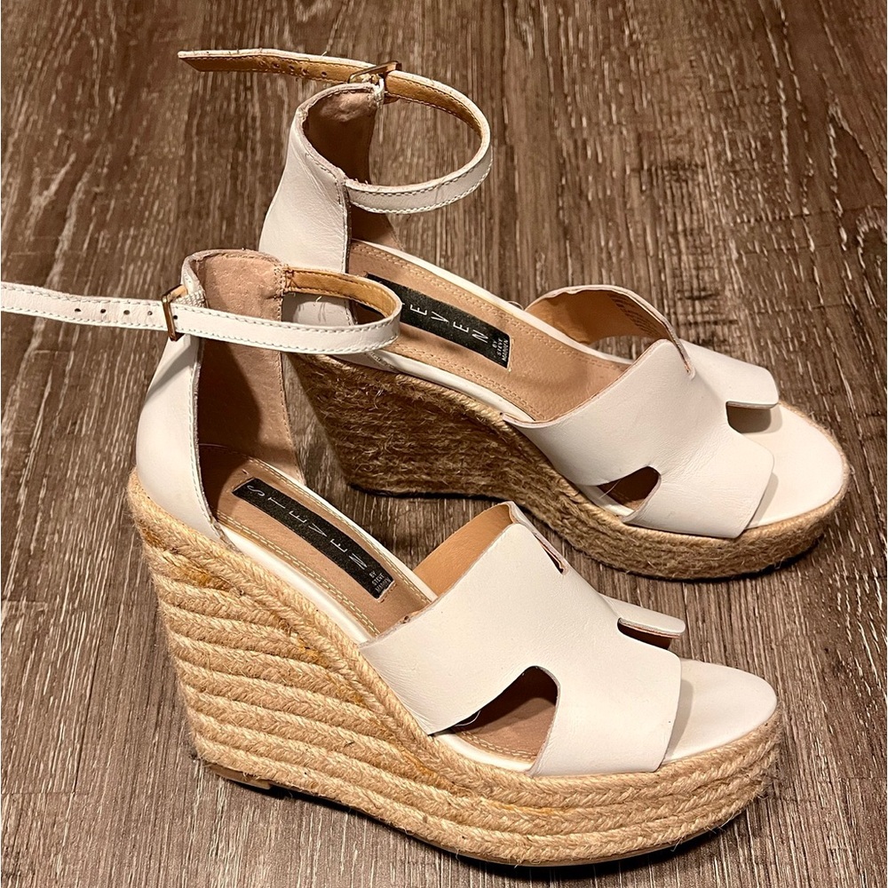 White leather Espadrilles, used maybe once in new mint condition